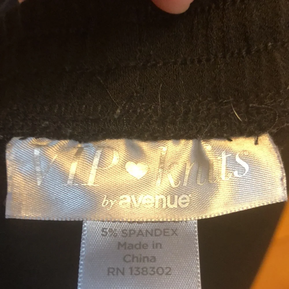 Avenue VIP Knits pants straight leg black 22/24 - Picture 4 of 5